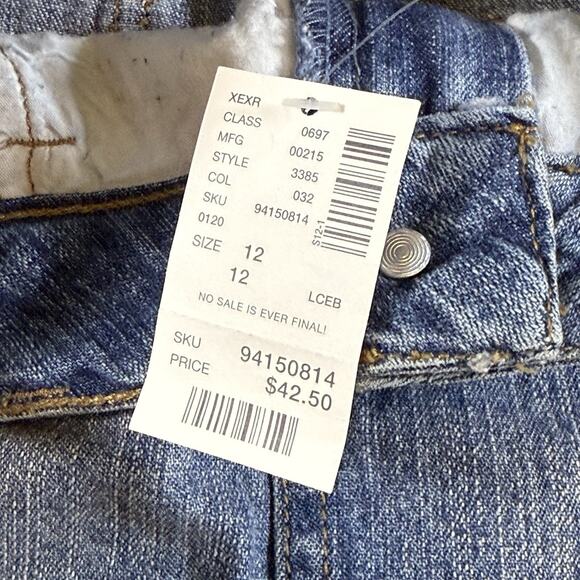 Limited Too Vintage Dead Stock Bedazzled Mid Rise Mini Jean Skirt - Girls 12 - Picture 7 of 11